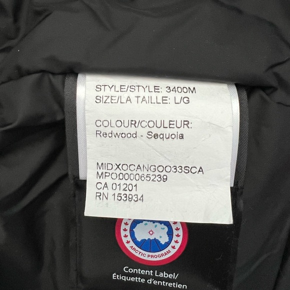 Canada Goose Sanford Parka, Color - Redwood, Men’s Large - Picture 6 of 7